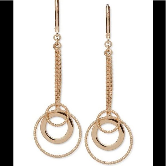 Anne Klein Jewelry - Anne Klein new Multi ring linear earrings